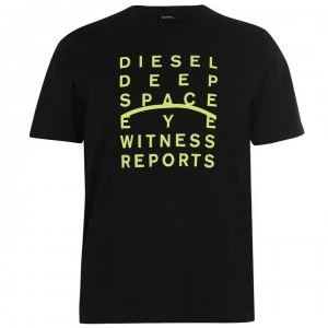 Image of Diesel Deep Space T Shirt - 900 Black