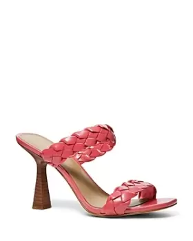 Image of Michael Kors Womens Clara Woven High Heel Sandals