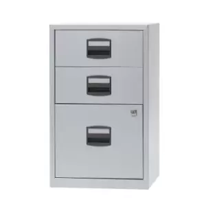 Image of Bisley A4 Non-mobile Home Filer 3 Drawer Grey Goose
