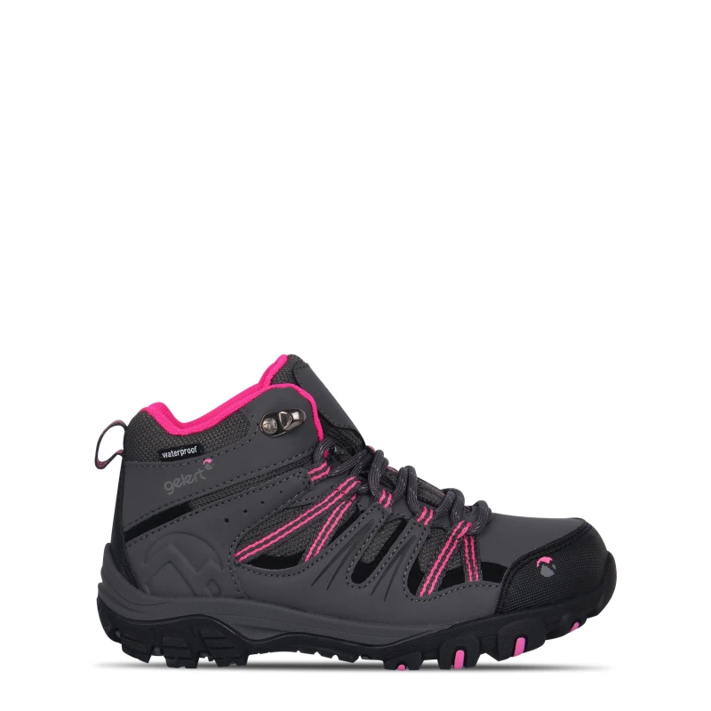 Image of Gelert Horizon Waterproof Walking Boots Childrens Charcoal/Pink male C10 (28)