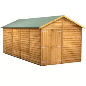 Image of Power 18x8 Overlap Apex No Window Double Door Shed