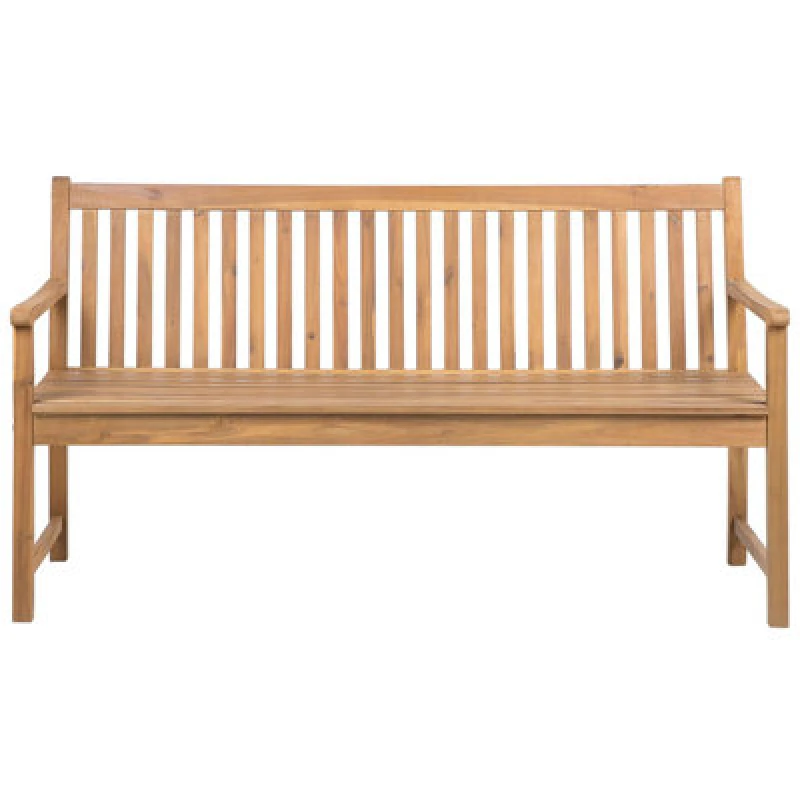 Image of Beliani Garden Bench Vivara 160 Cm Certified Acacia Wood Light Brown