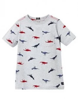 Image of Joules Boys Olly Printed T-Shirt - Grey