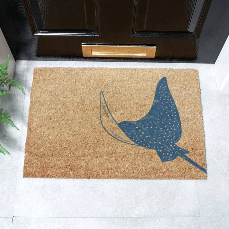 Image of Artsy Doormats Sting Ray Coir Doormat (60 X 40Cm)