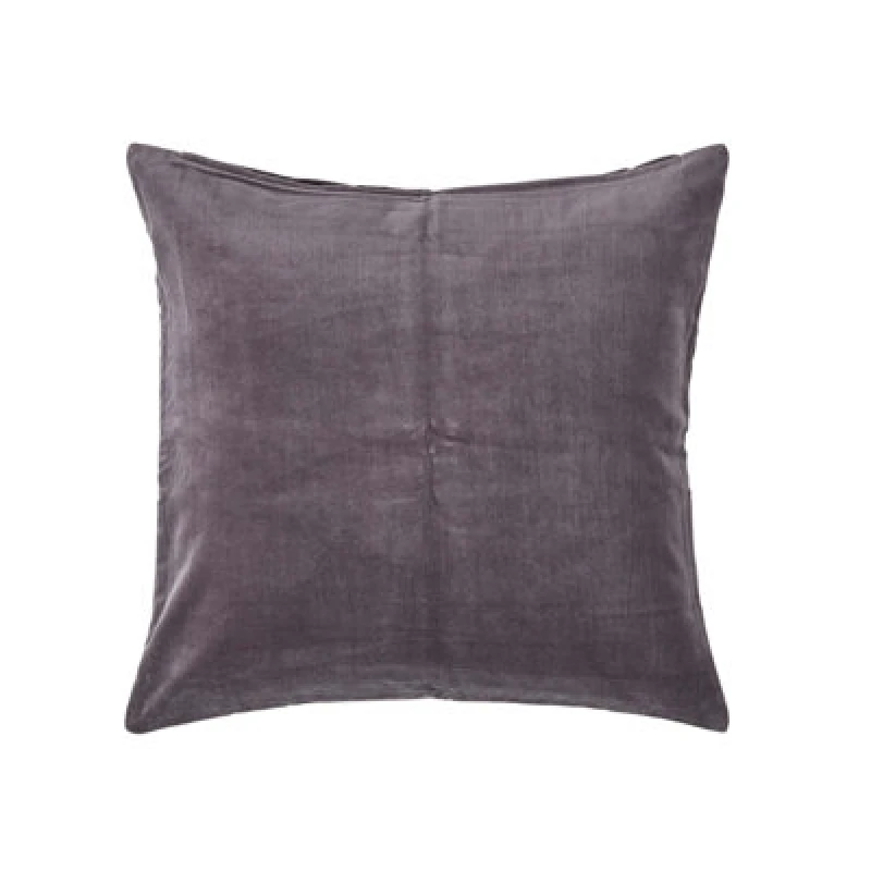 Image of Homescapes Dark Grey Velvet Cushion Cover, 60 X 60 Cm