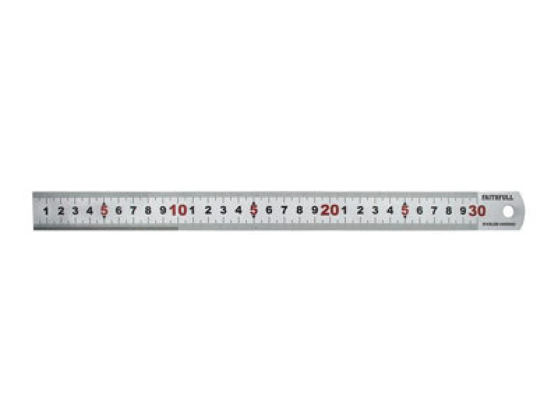 Image of Faithfull Matt Silver Measuring Rule 300mm Fairul300Ms