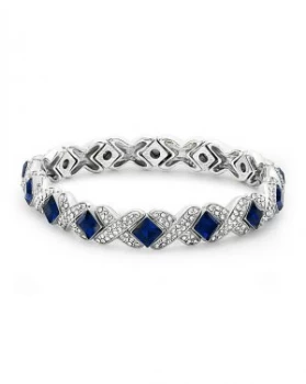 Image of Jon Richard Silve Blue CrossBracelet