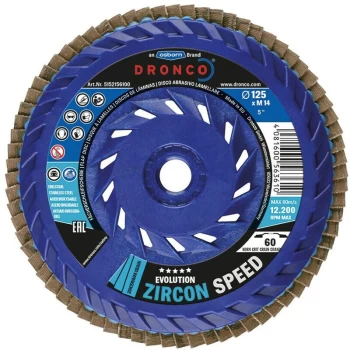 Image of 115XM14 Zircon Speed 40 Flap Disc - Dronco