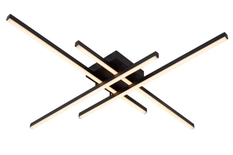 Image of Netlighting Novak Flush ceiling light LED Dim. CCT 1x42W 2700K4000K Black Unisex