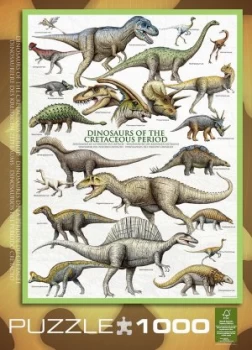 Image of Eurographics 1000 Piece Dinosaurs Cretaceous Puzzle.