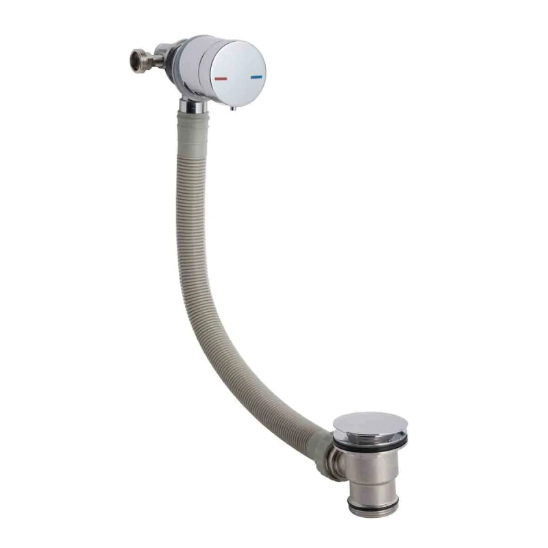 Image of nuie Single Lever Freeflow Bath Filler - Chrome, Silver E301