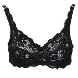 Image of Marlon Womens/Ladies Sarah Lace Underwired Bra (40B) (Black)