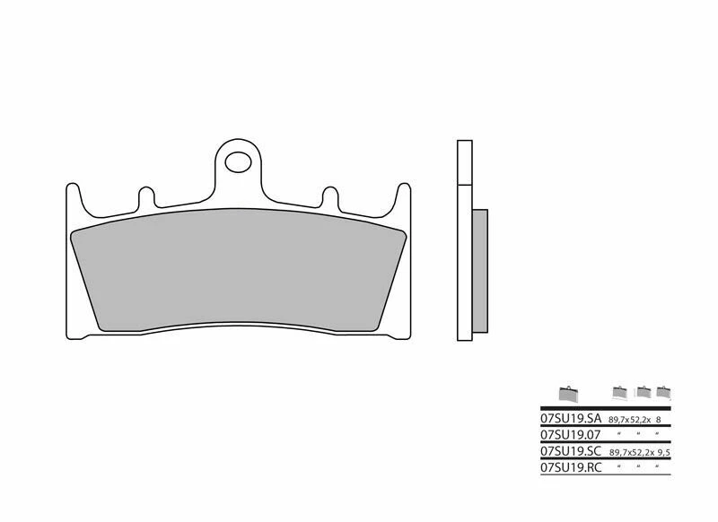 Image of Brembo S.p.A. Street Sintered Metal Brake pads - 07SU19SA