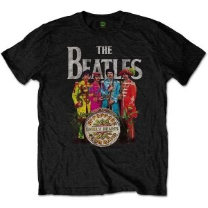 Image of The Beatles - Sgt Pepper Unisex Large T-Shirt - Black