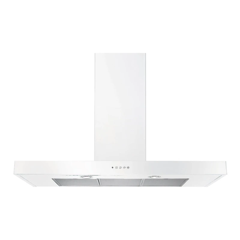 Image of Rangemaster UHDF100WH/ 100cm Flat Chimney Hood - White UHDF100WH/