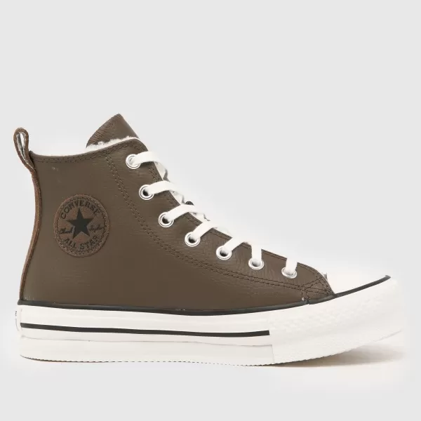Image of Converse brown all star hi eva lift Youth Trainers