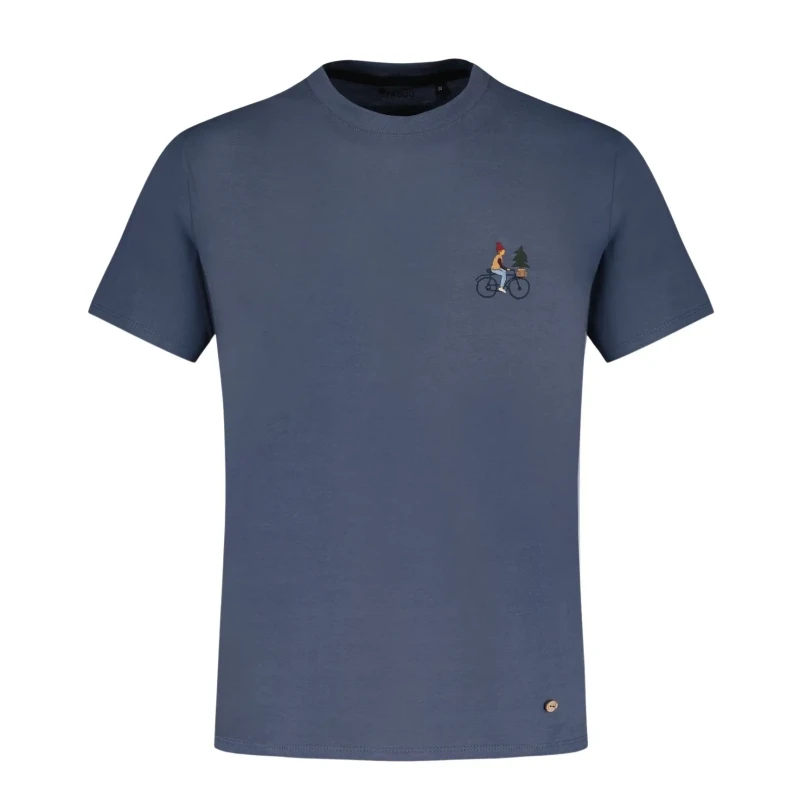 Image of Faguo Cotton T-Shirt Faguo Arcy Bleu Male S