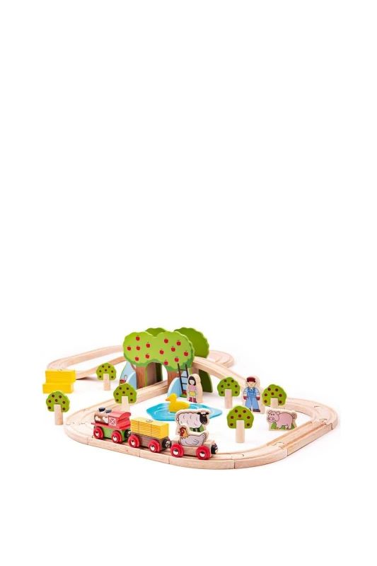 Image of Bigjigs Rail Farm Train Set Multi unisex