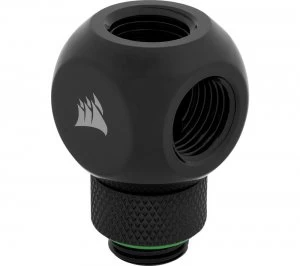 Image of CORSAIR Hydro X Series XF Y-Splitter Rotary Fitting Adapter - G1/4", Black