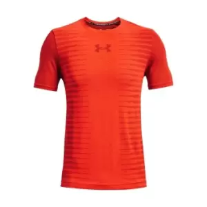 Image of Under Armour Wordmark Short Sleeve T Shirt Mens - Orange