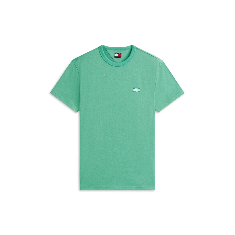 Image of Tommy Jeans Classic Tommy Small Badge T Shirt Bahama Green male M