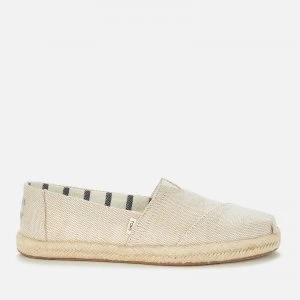 Image of TOMS Womens Pearlised Metallic Alpargata Espadrilles - Natural - UK 5