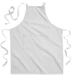 Image of Westford Mill Adults Unisex Cotton Craft Apron (One Size) (Light Grey) - Light Grey