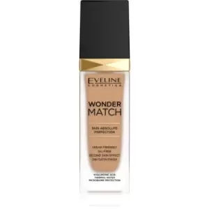 Image of Eveline Cosmetics Wonder Match Long-Lasting Liquid Foundation with Hyaluronic Acid Shade 40 Sand 30ml