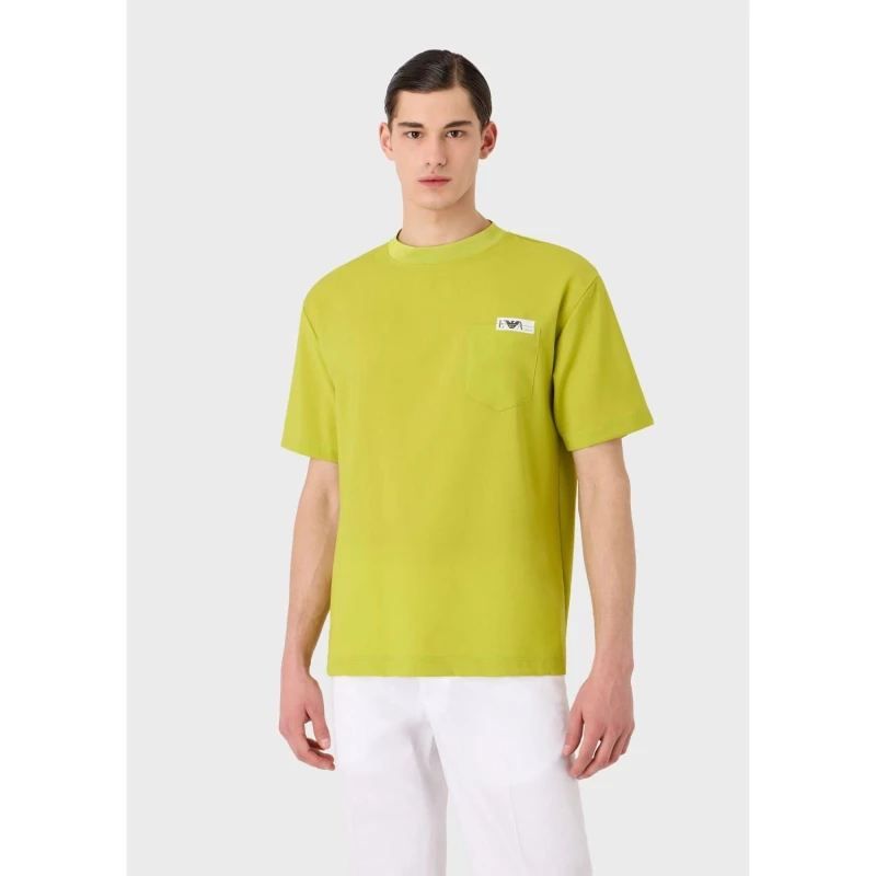 Image of Emporio Armani Micro Logo T-Shirt Green male S