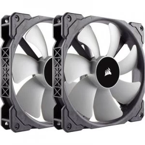 Image of Corsair 2x ML140 PWM PC fan Black (W x H x D) 140 x 140 x 25 mm