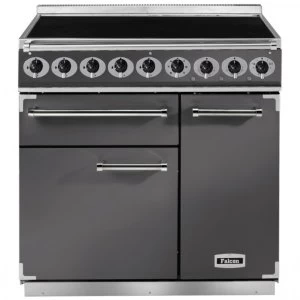 Image of Falcon F900DXEISL-N 900 Deluxe Induction Range Cooker - Slate- Nickel Trim