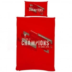 Image of Liverpool FC Champions of Europe Single Duvet Set