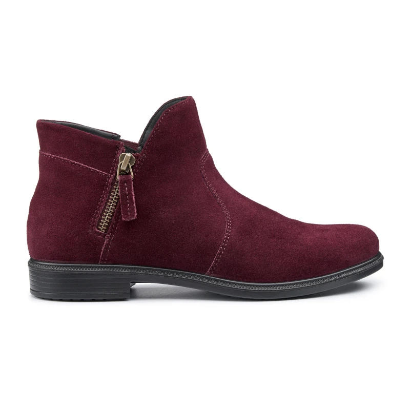 Image of Hotter Ludlow Ankle Boots Standard Fit Flat Ankle Boots 3 (36) Red 01962908230