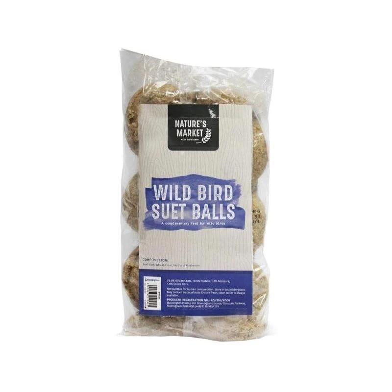 Image of Natures Market 6 Pack Of Suet Fat Balls BF6UB