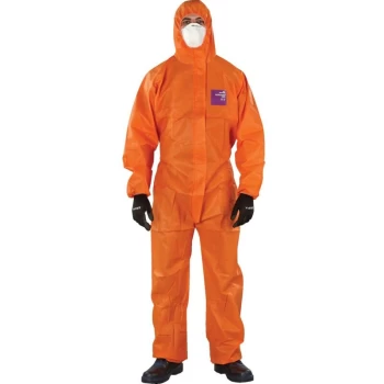 Image of Coveralls Hooded Orange 2XL - Ansell