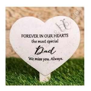 Image of Thoughts Of You Heart 'Dad' Graveside Stake