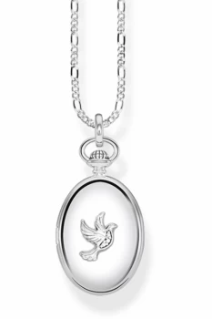 Image of Ladies Thomas Sabo Sterling Silver Glam & Soul Dove Locket Necklace KE0040-356-14-L45v