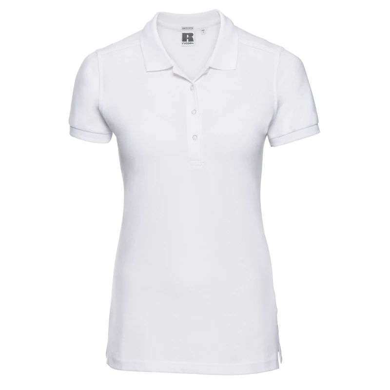 Image of Russell Pique Polo Shirt White