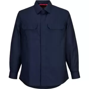 Image of Portwest FR69 Bizflame Plus Chemical Shirt Navy L