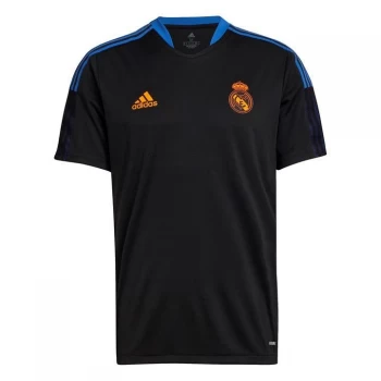 Image of adidas Real Madrid Training Shirt 2021 2022 Mens - Black
