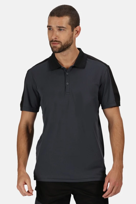 Image of Regatta Regatta Men Contrast Wicking Polo Shirt in Grey Size: Medium Grey M Male 5057538112014
