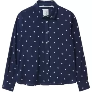 Image of Crew Clothing Womens Valerie Shirt Navy Spot 16