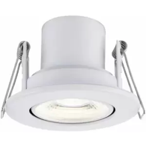 Image of Loops - Recessed Tiltable Ceiling Downlight - Dimmable 8.5W Cool White LED - Matt White