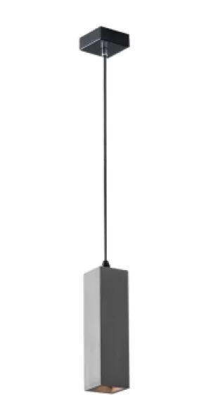 Image of Kruk Slim Square Ceiling Pendant, Dark Grey, GU10