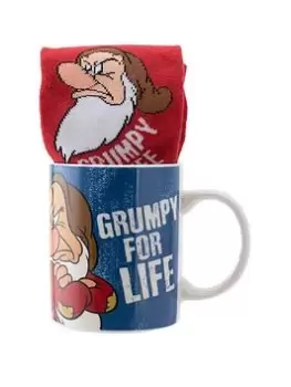 Image of Disney Princess Grumpy Mug and Socks, One Colour, Women