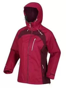 Image of Regatta Highton Stretch II Waterproof Shell Jacket - Dark Burgundy, Dark Burgundy, Size 8, Women