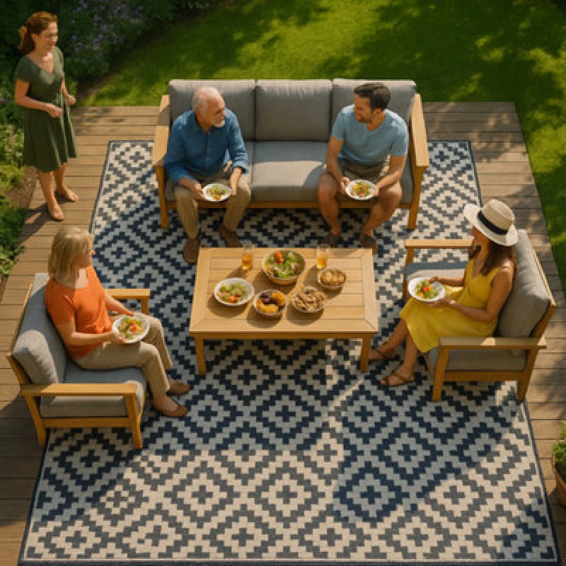 Image of Valiant Outdoor & Indoor Rug for Garden, Decking Home, Camping and SUV (3.6m x 2.7m) Grey