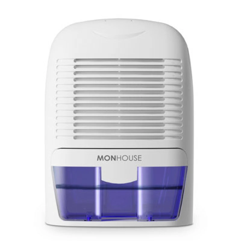 Image of Monhouse Dehumidifier 1500Ml Portable, Compact And Quiet Moisture Absorber - Mini Electric Mould Remover For Home -White/purple