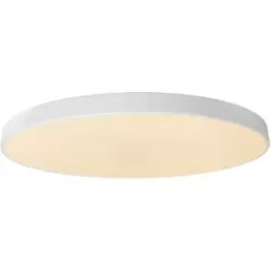 Image of Lucide Unar Modern Flush ceiling light - Ø80cm - LED Dim. - 1x80W 2700K - 3 StepDim - White