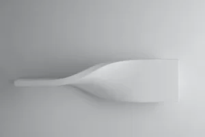 Image of Piroette Flush Paintable Plaster Wall Light, White, R7S